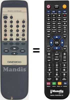 Télécommande équivalente 97P1R2BT05