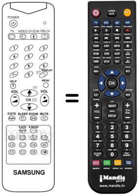 Replacement remote control Samsung CX 6840N / W