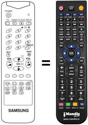 Replacement remote control AA59-10076P Replacement remote control AA59-10076P