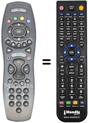 Replacement remote control DARTY DARTYBOX