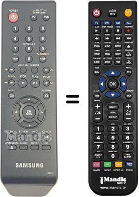 Replacement remote control 00071 F