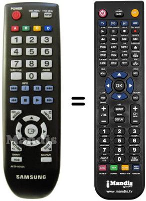 Mando a distancia equivalente AK59-00113A