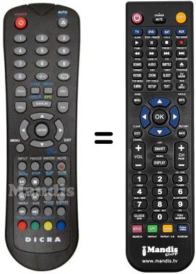 Replacement remote control DICRA TVLCD 022