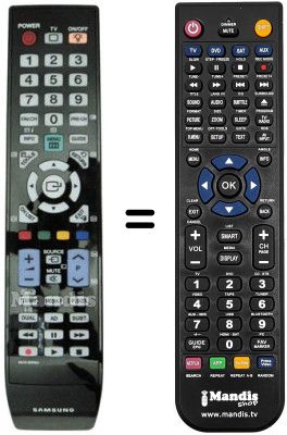 Replacement remote control Samsung UE 32B6000