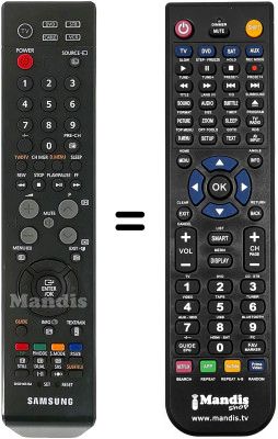 Télécommande équivalente Samsung PS 50Q7HDX Télécommande équivalente Samsung PS 50Q7HDX