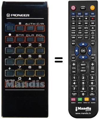 Mando a distancia equivalente Pioneer DECODER BR-82 B (CABLE TV)