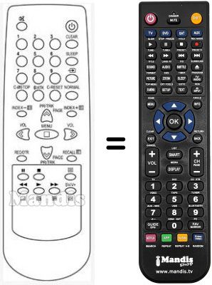 Mando a distancia equivalente Daewoo DVT 14H3UD Mando a distancia equivalente Daewoo DVT 14H3UD