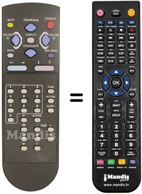 Replacement remote control Irradio FTC 1451 X