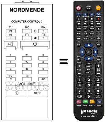Mando a distancia equivalente COMPUTER CONTROL 3 Mando a distancia equivalente COMPUTER CONTROL 3