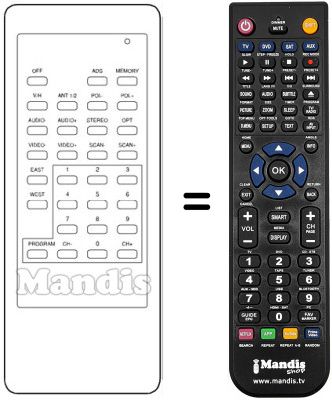 Replacement remote control COMSAT 2000