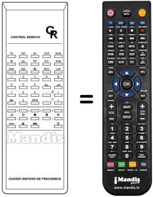 Replacement remote control CONTROL REMOTO