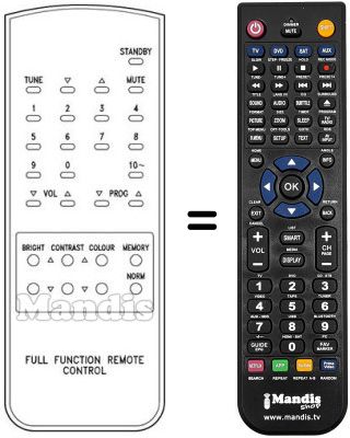Replacement remote control Hinari CTV 7