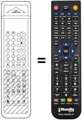 Mando a distancia equivalente DIGICOMPUTER ON SCREEN DISPLAY