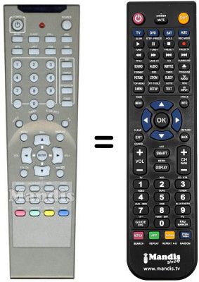 Télécommande équivalente Irradio XP 4255 W