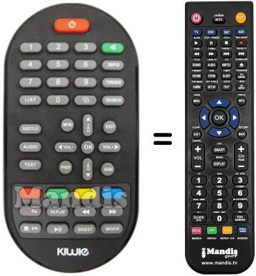 Replacement remote control KIWIE HDT-RECORDER