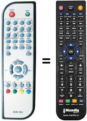 Replacement remote control Manhattan TV-DST210