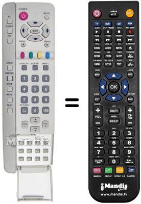 Mando a distancia equivalente NordMende NM 4610 ISGE Mando a distancia equivalente NordMende NM 4610 ISGE