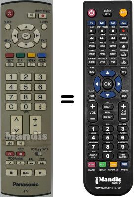 Replacement remote control Panasonic TH-37PA40E Replacement remote control Panasonic TH-37PA40E