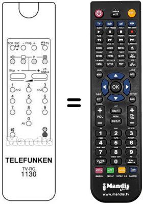 Replacement remote control Telefunken P 151 MT