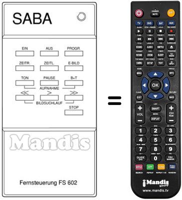 Replacement remote control FS 602