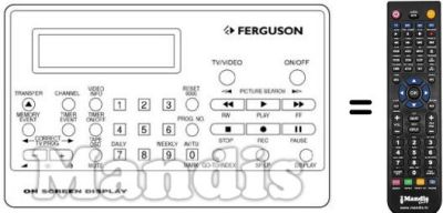 Mando a distancia equivalente Thorn FV 41 R Mando a distancia equivalente Thorn FV 41 R