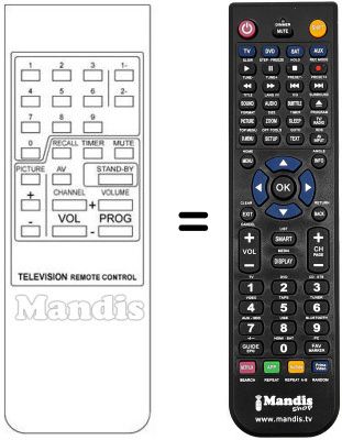 Replacement remote control VASILINEC CT 88 B