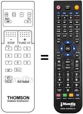 Télécommande équivalente Thomson 63 MP 45 F Télécommande équivalente Thomson 63 MP 45 F