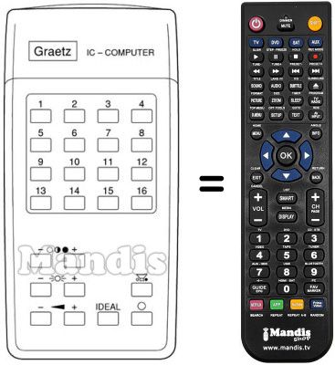 Mando a distancia equivalente IFB 13