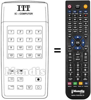 Mando a distancia equivalente IFB 13 A