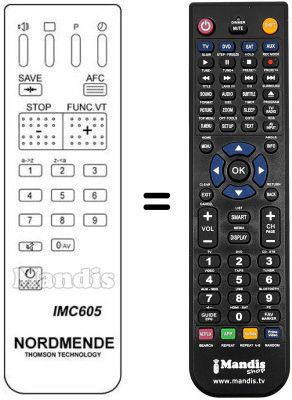 Mando a distancia equivalente IMC 605 Mando a distancia equivalente IMC 605