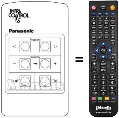 Télécommande équivalente INFRA CONTROL 6