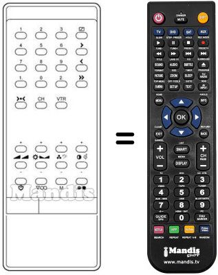 Mando a distancia equivalente INFRARED 1030 S