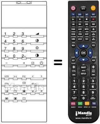 Mando a distancia equivalente 30 M