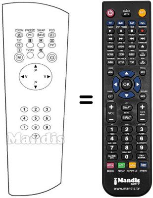 Replacement remote control SOUND WAVE ISTG70S4490 Replacement remote control SOUND WAVE ISTG70S4490