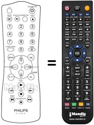 Télécommande équivalente JP 09