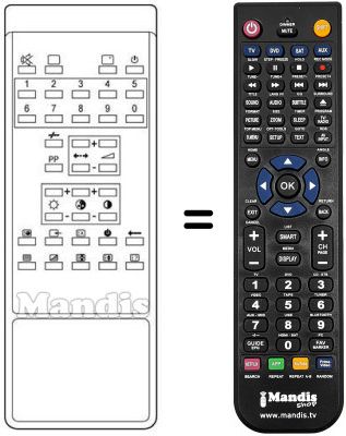 Replacement remote control Audiosonic KT 9555 TX