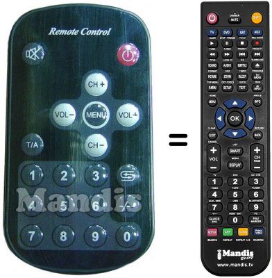 Mando a distancia equivalente Amstrad LCT 1044