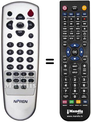 Mando a distancia equivalente JEPSSEN LCD 15 SMS