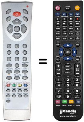 Mando a distancia equivalente Daewoo LCD 32 NET Mando a distancia equivalente Daewoo LCD 32 NET