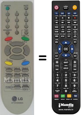 Replacement remote control LG RL 21 FB30RX