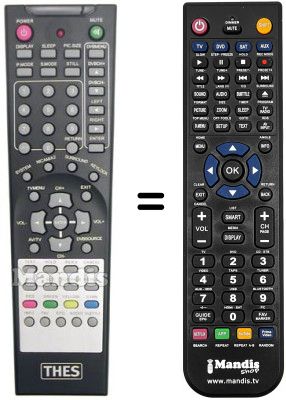 Mando a distancia equivalente THES THL TW32D88S