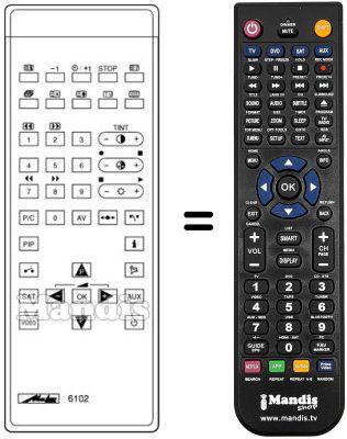 Télécommande équivalente MECATRON 6102