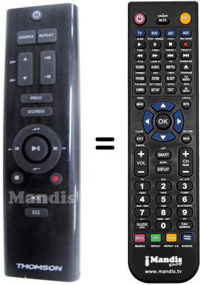 Télécommande équivalente Thomson MIC 200 Télécommande équivalente Thomson MIC 200