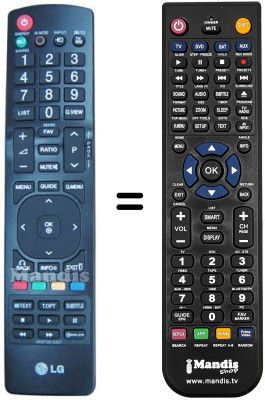 Replacement remote control LG 37 LD 458