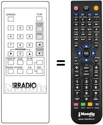 Télécommande équivalente MV 213