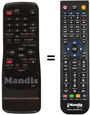 Replacement remote control Funai 19A-624