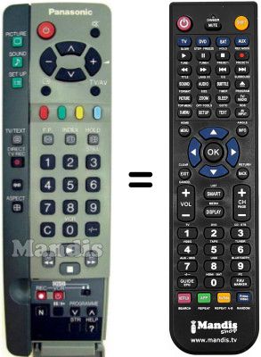 Replacement remote control Panasonic EUR 511210