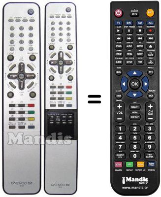 Replacement remote control Daewoo DT 42A1 Replacement remote control Daewoo DT 42A1