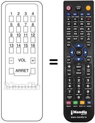 Mando a distancia equivalente Waltham R 20 PS
