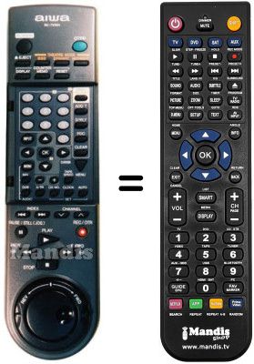 Mando a distancia equivalente RC-7VR01